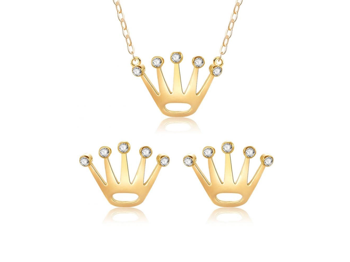 Joias Femininas Com Strass Colar E Brincos Decoração