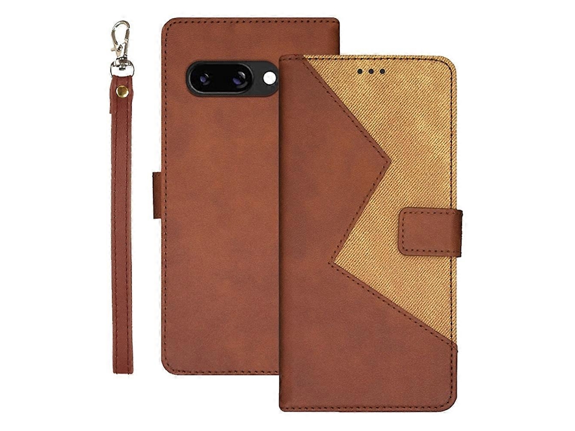 Capa De Couro Com Compartimentos Para Cartões Para Google Pixel 9a - Marrom