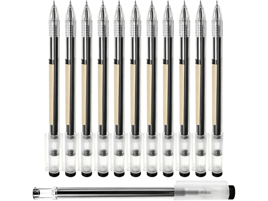 Conjunto De 12 Canetas Em Gel Portáteis Lalafina Para Estudantes, Com