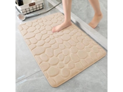 Tapete de Banheiro/tapete de Porta 3d Antiderrapante e Absorvente , com Design de Canaletas em Relevo e Secagem Rápida. MDUG (damasco)