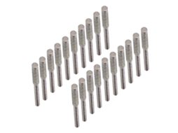 20 Piezas Set Herramienta Afilar Sierra De Cadena Cabeza De Esmerilación Rotativa Burr Fresa Plata 4mm