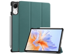 Capa Hengrongshen para Honor Pad V9, capa de couro com suporte e capa protetora antirriscos e à prova de choque, verde escuro