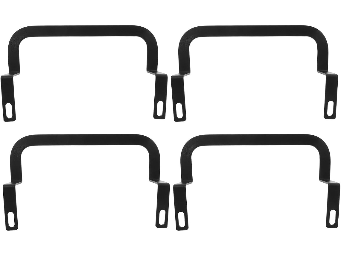 Conjunto De 4 Peças Suportes Colchão Em Ferro Preto Para Cama