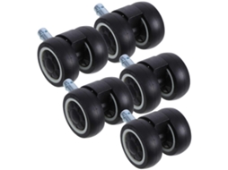 Rodízios Para Cadeira De Escritório Reforçados E Silenciosos Para Pisos De Cerâmica Aquaforge (pacote Com 5)
