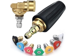 2026 kit de Acessórios para Limpadora de Pressão, Bico Turbo Giratório 4000psi, Conector Rápido 1/4 Polegada Negro
