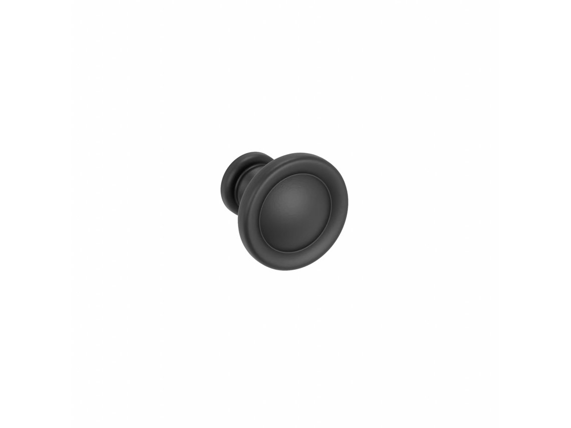 Puxador para Móvel 25mm Zamac Verniz Preto Mate Conjunto de 6 HARDWAREXCHANGE