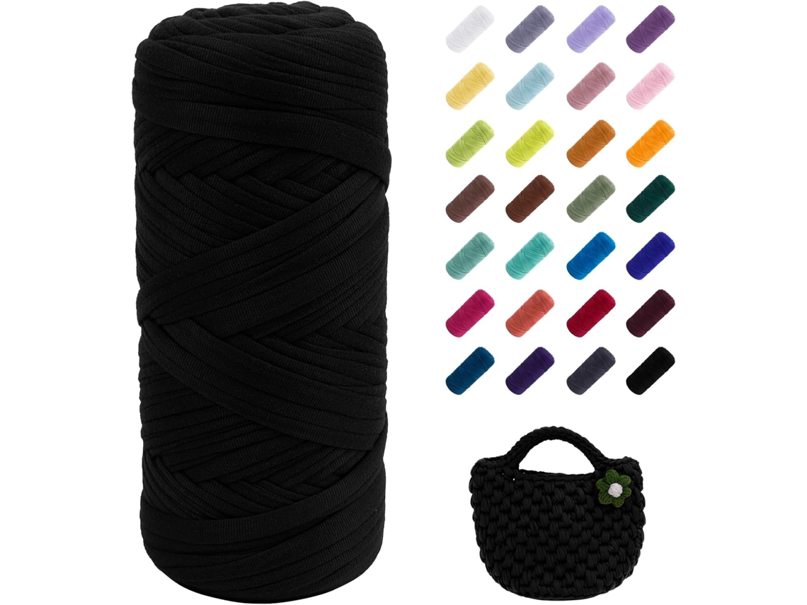 Fio Elástico De 400g Para Tricô De Camisetas, Fio Grosso Para Crochê, Para Bolsas/cestas/tapetes De Crochê, Artesanato Faça Você Mesmo Aquaforge
