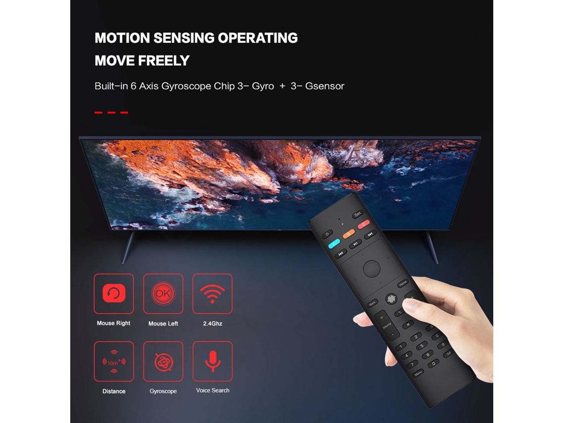 Aetheria controle Remoto Rato Aéreo G40s com Voz e Giroscópio 6 Eixos para Smart Tv Android Tv Box Pc