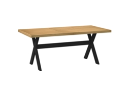 Vidaxl Mesa De Jantar Noain Pernas Em Forma X 180x90x75cm Pinho Maciço