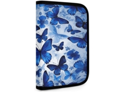 Bolsa Dobrável Para Ferramentas Com Estampa De Borboleta Azul, Bolsa De Armazenamento Pequena, Bolsa De Armazenamento