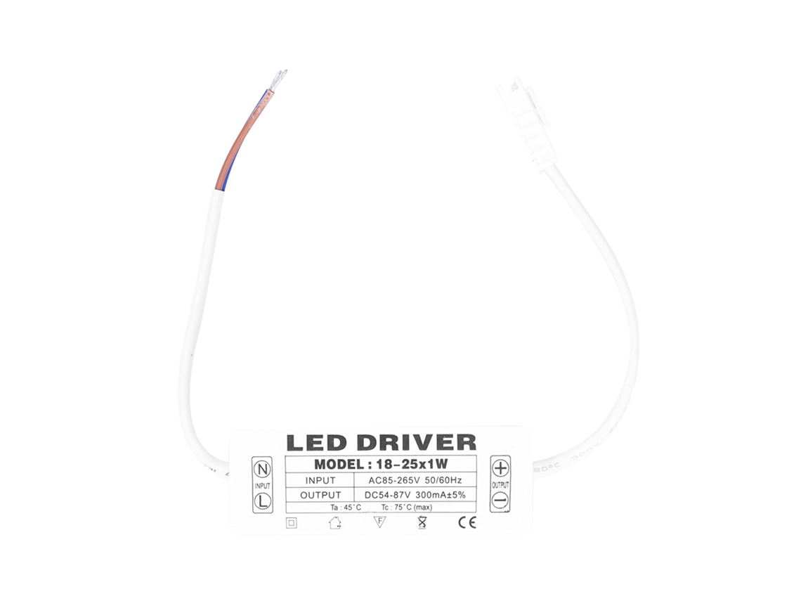 2026 controlador Led de Corriente Constante 300ma 18‑25x1w Entrada Ac85‑265v Saída 54‑87vdc Transformador Silencioso