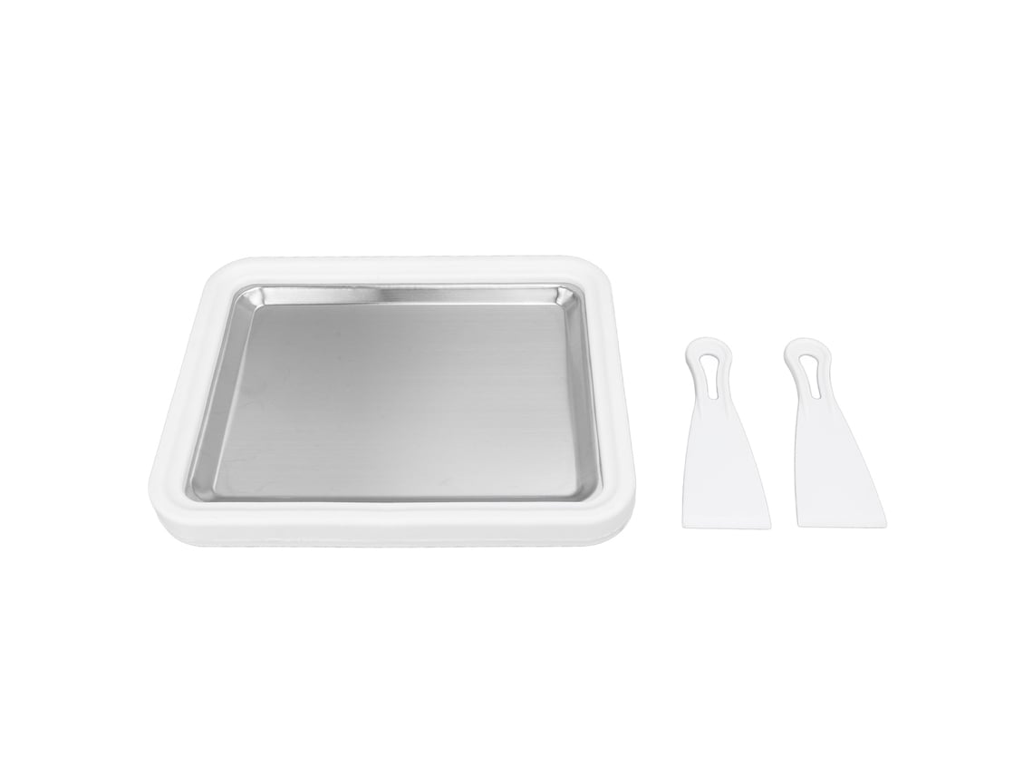 Máquina de Sorvete Enrolado Aço Inox 304 com Espátulas S/MARCA