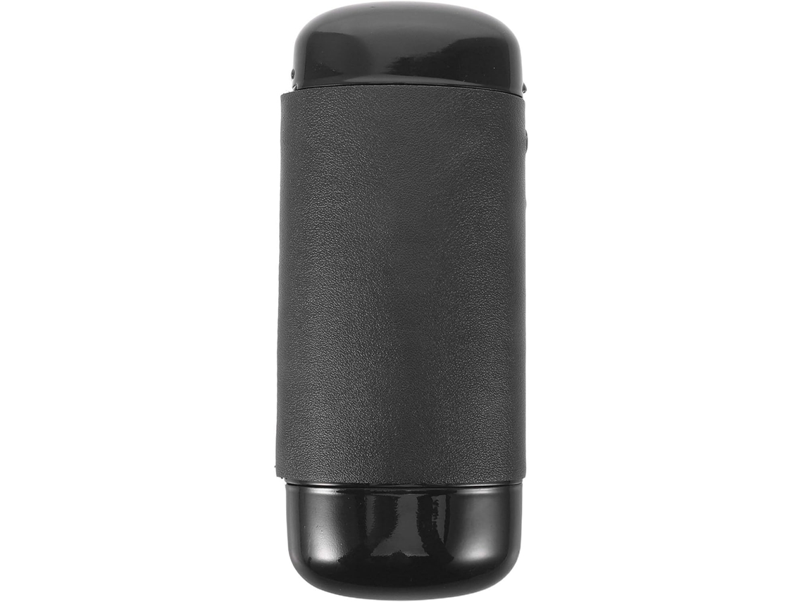 Estojo Elegante E Protetor Para Óculos Em Metal Preto Com Compartimento Para Guardar Objetos.