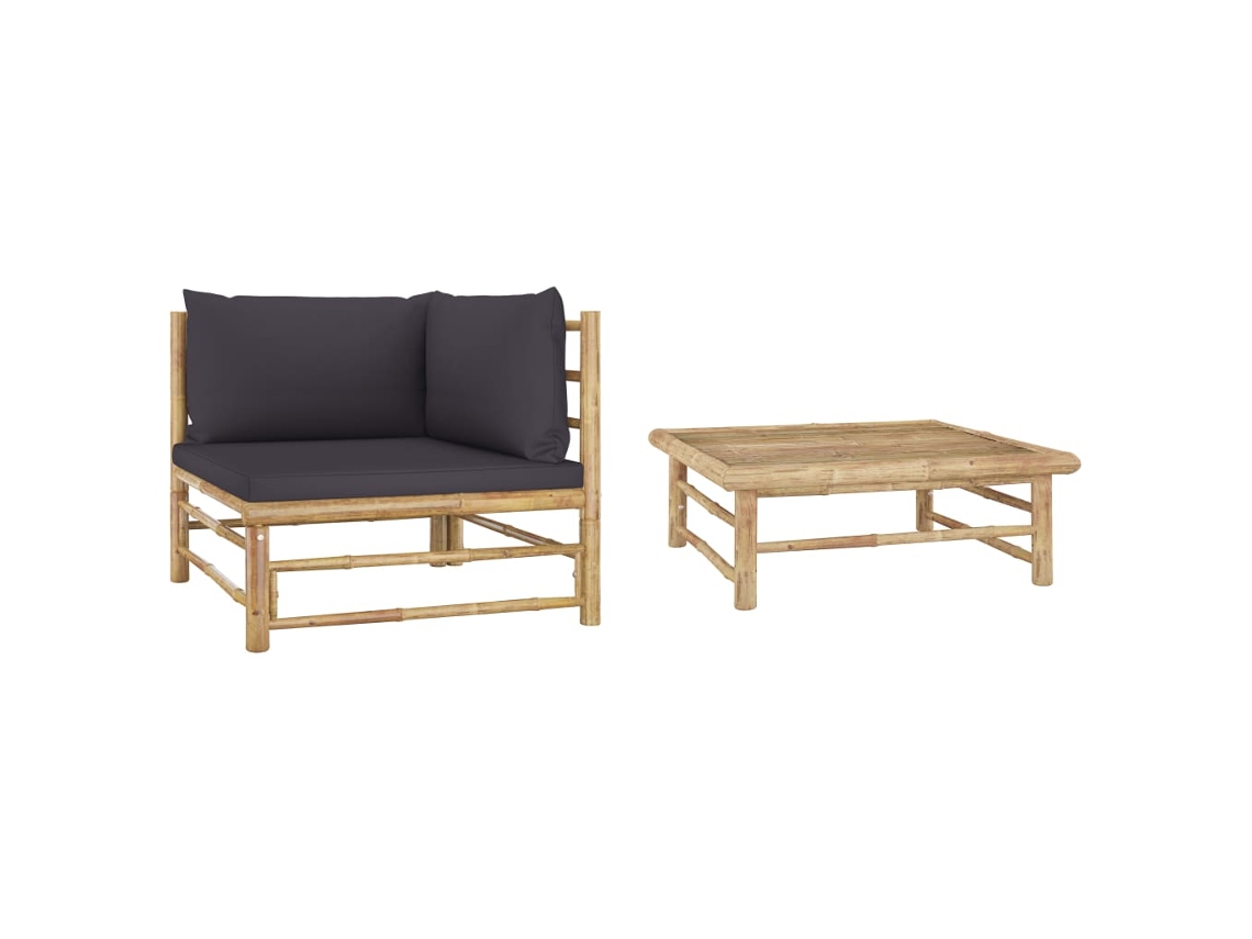 Garden Lounge Set, Garden Lounge Sets Vidaxl Cinzeto Bambu (n/a)