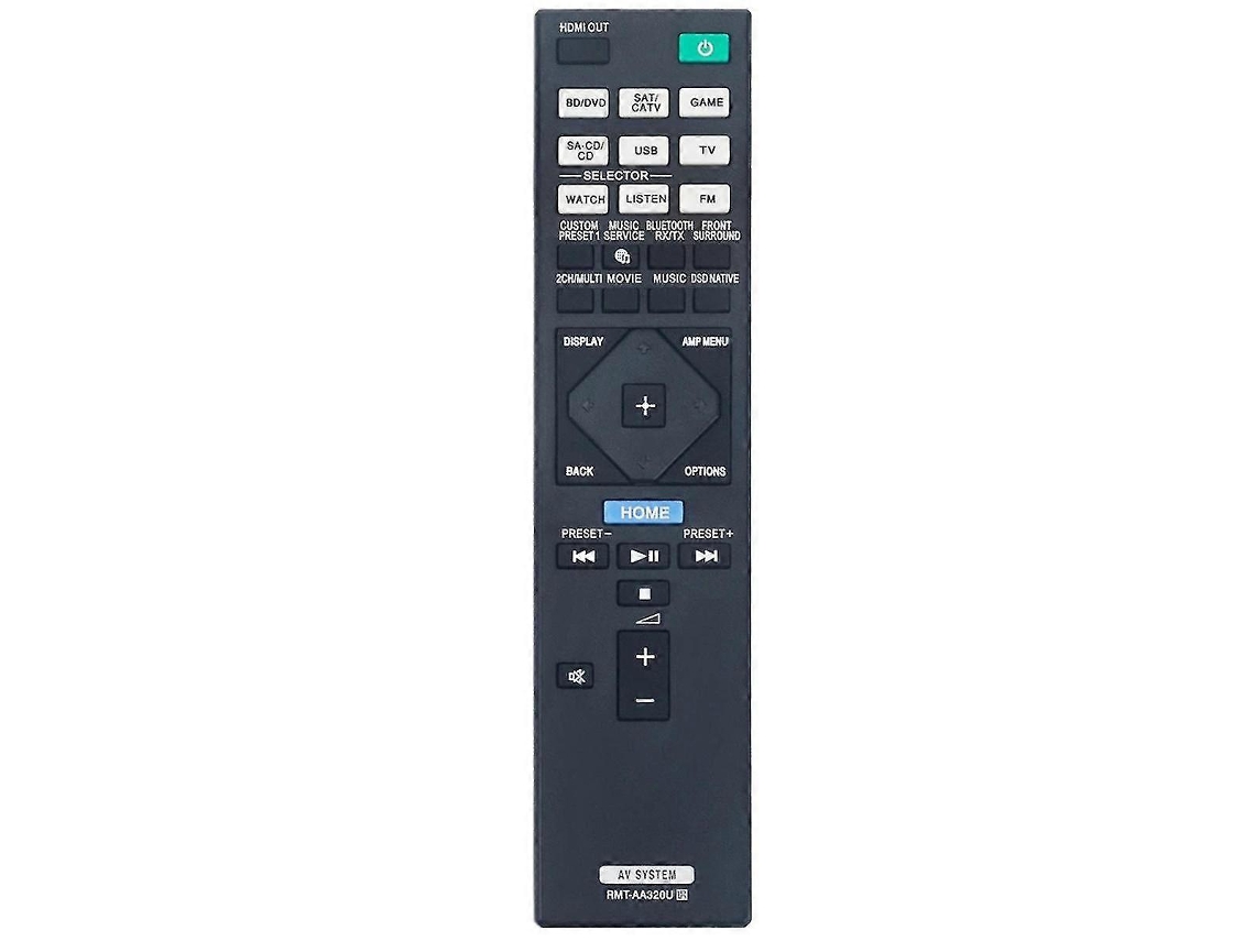 Controle Remoto Substituição Aa320u Rmtaa320u Compatível Com Receiver Av Str Za810es