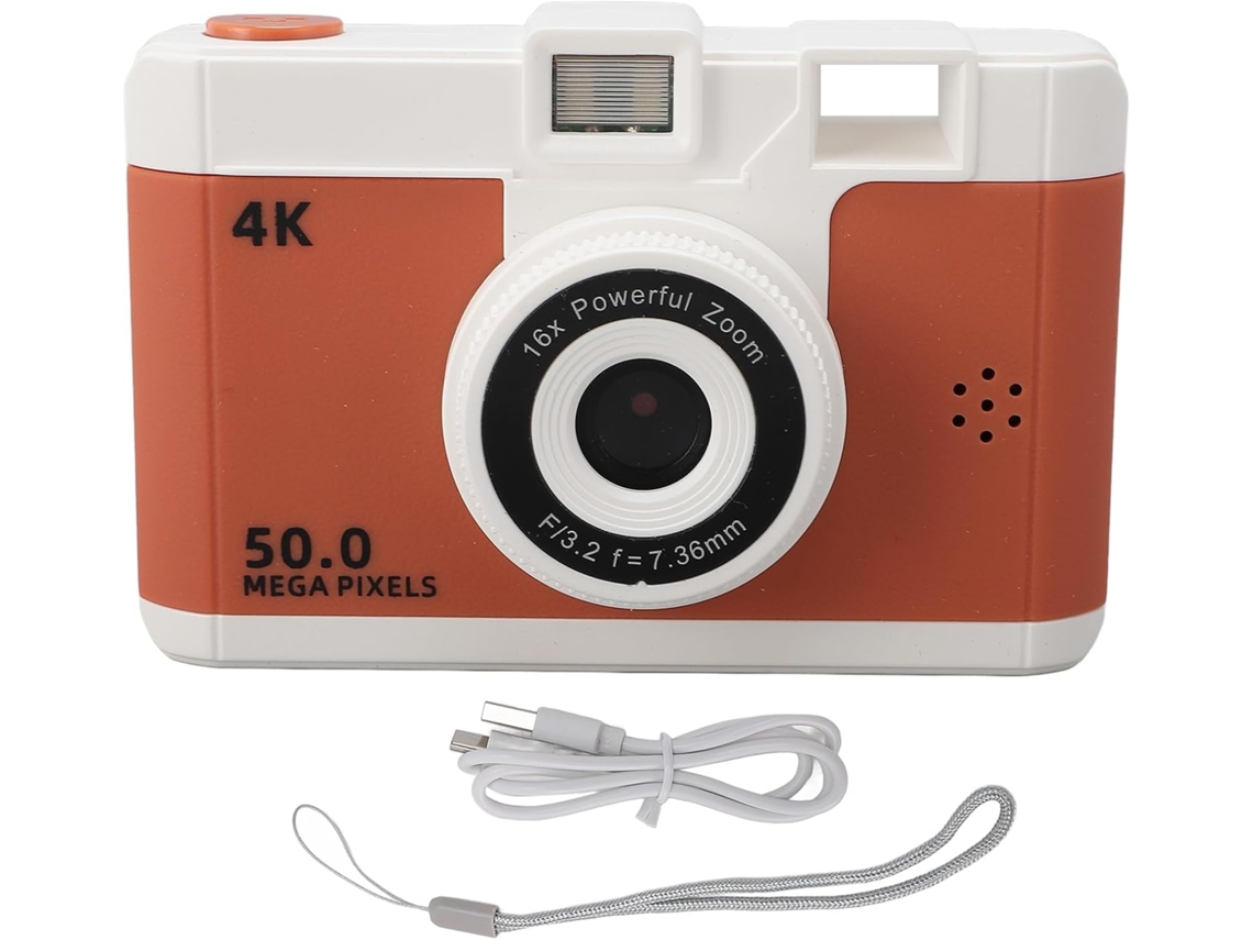 Câmera Digital de 50 Mp com Resolução 1080p, Zoom de 8x e Tela de 2,4 Polegadas. SFUSHOS