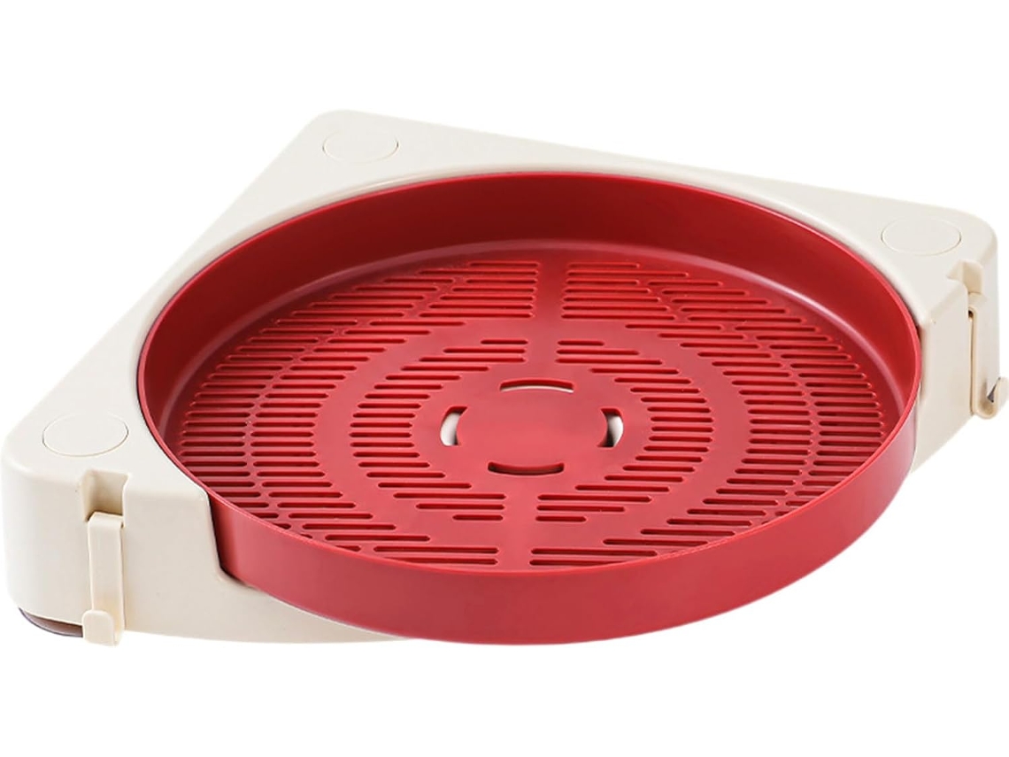 Prateleira Giratória De Parede Para Armazenamento, Ideal Para Banheiro E Cozinha Feita Em Abs Pp, Com Superfície