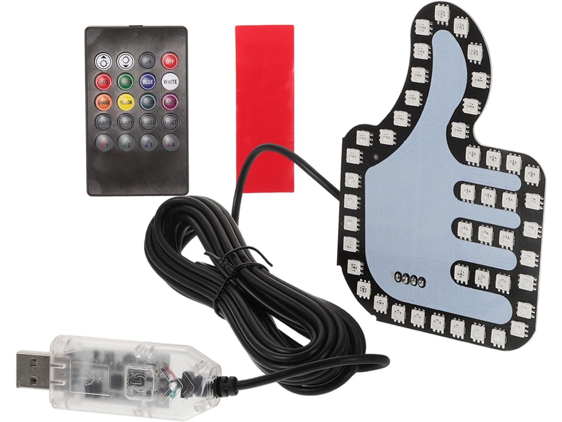 Luz De Dedo Led Popetpop Para Sinais Mão Em Gestos No Carro, Sinalização Clara E Anticolisão, Lâmpada De Polegar Em Pvc