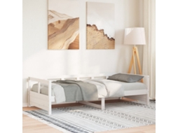 Vidaxl Sofá cama Sem Colchão 80x200 Cm Madeira de Pinho Maciça Branco
