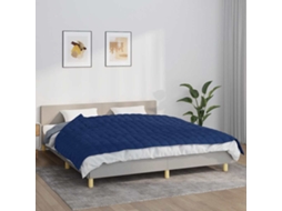 Vidaxl Manta Pesada 11 Kg 155x220 Cm Tecido Azul