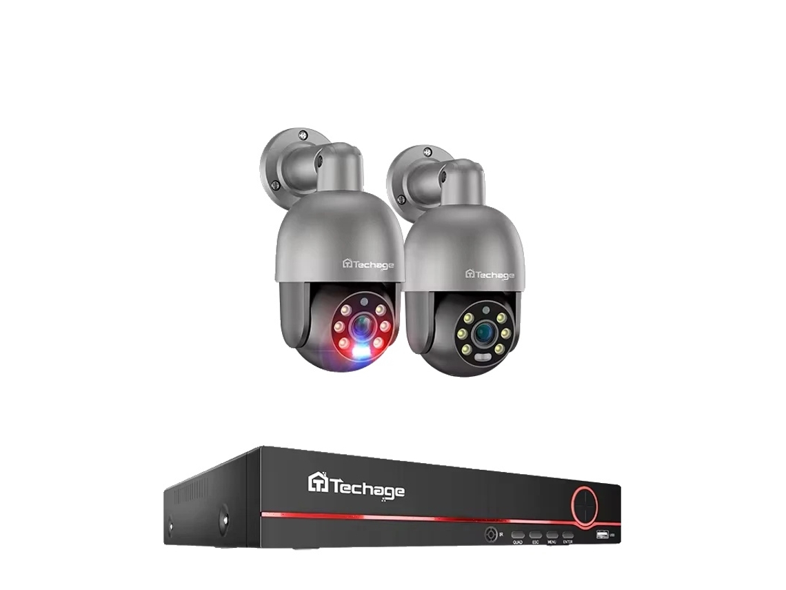 Sistema De Câmera De Segurança, Resolução De 8mp, Áudio Bidirecional, 8ch Nvr 2pcs Cam 5mp, 3tesporte Ao Ar Livre-a, Eu Plug-d