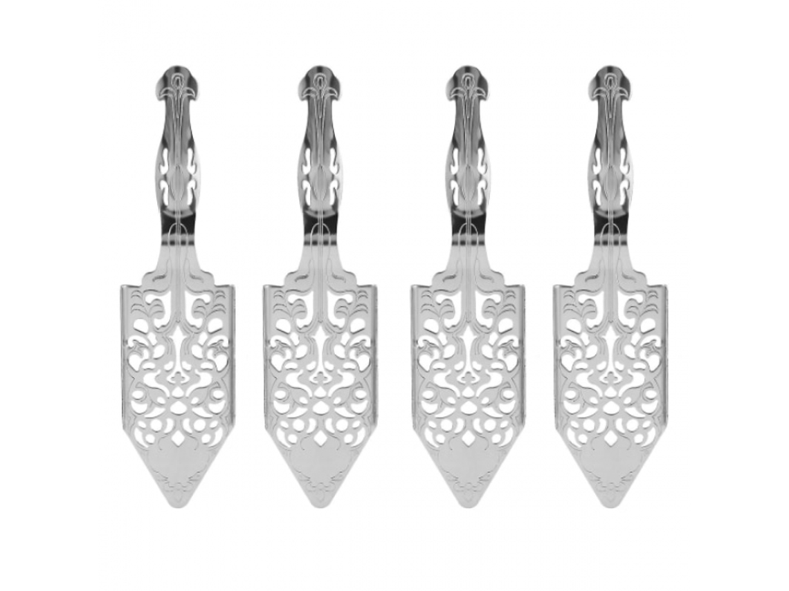 Conjunto De 4 Colheres De Absinto Em Aço Inoxidável Para Preparar Coquetéis De Absinto.