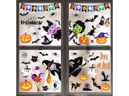 Adesivos de janela Nova Line Halloween com 55 peças monstros fantasmas morcegos abóboras