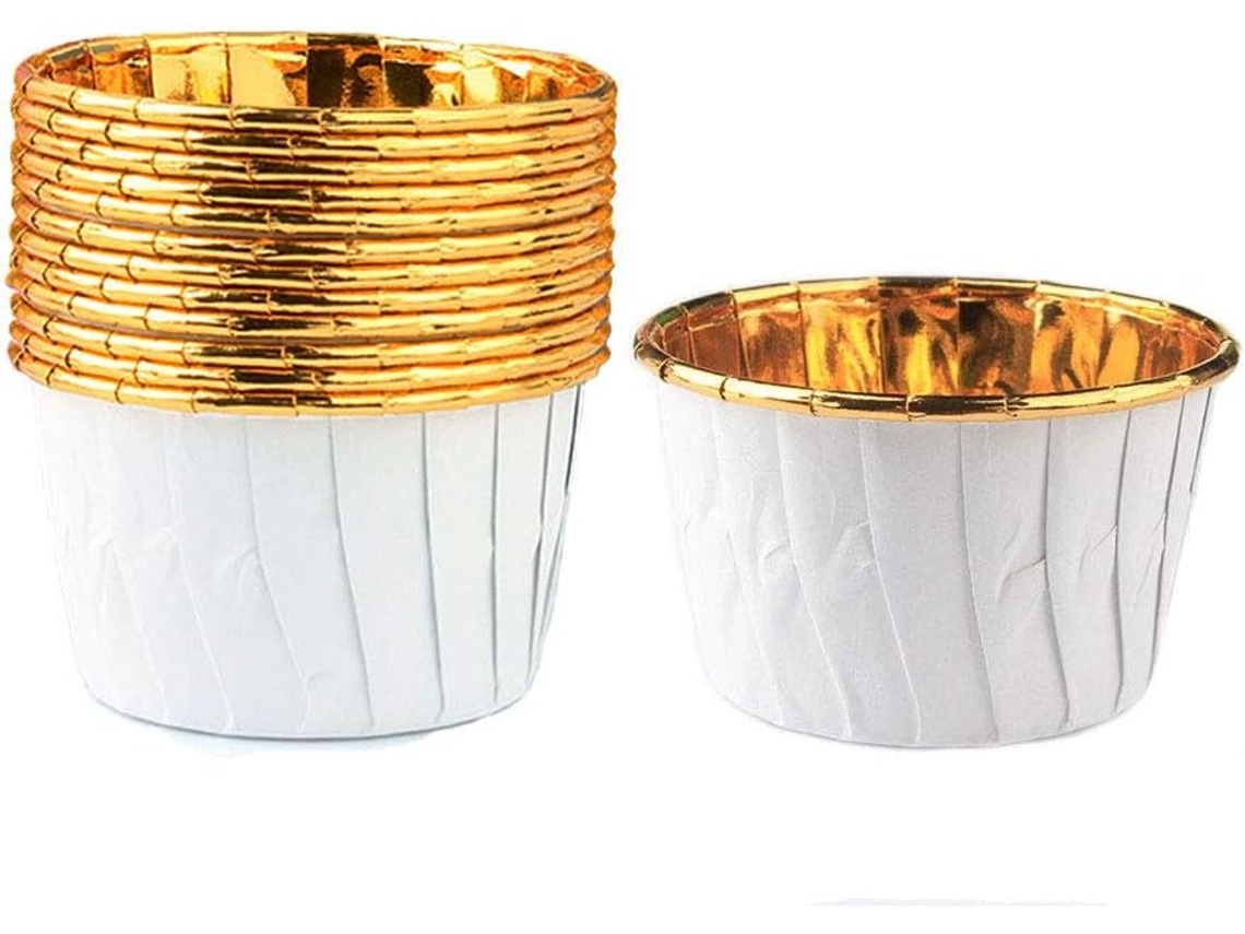 Conjunto De 50 Forminhas Para Cupcakes, Formas Muffins, Papel Alumínio Antiaderente, Metal Bolos Uso Doméstico.