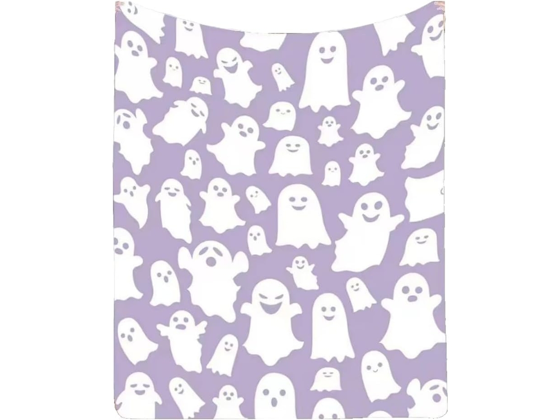 Manta Pequena Syjym Halloween em Flanela com Estampa Digital Confortável Macia e Quente de Dupla Face Ideal Pa