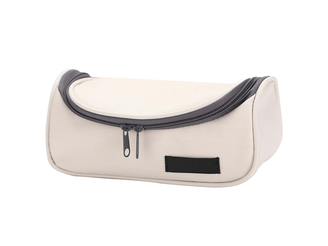 Estuche Grande De Lápices De Color Beige Con Cremallera Suave Y Canvas Duradero Para Viaje Oficina Exterior