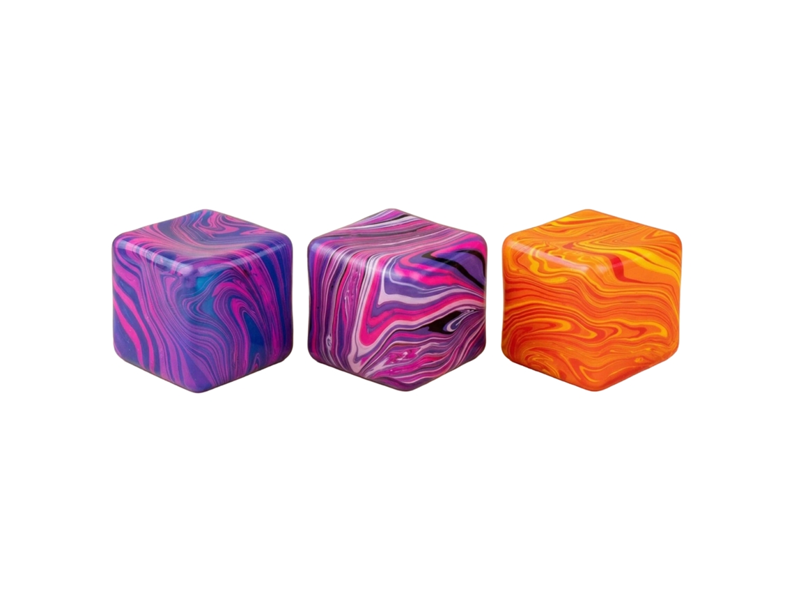 Laxiscreed Brinquedo De Massa Em Forma De Cubos De Gelo Com Cor Verde, Alta Elasticidade