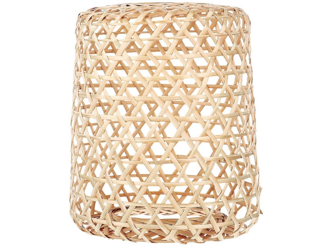 Lurelia Abajur De Bambu Vintage Trançado, Para Luminária De Teto, Cáqui, 18x11x11 Cm