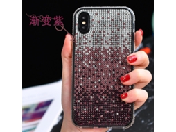Capa Para Iphone 17 Pro Com Degradê Roxo E Strass, Da Marca Trendy.