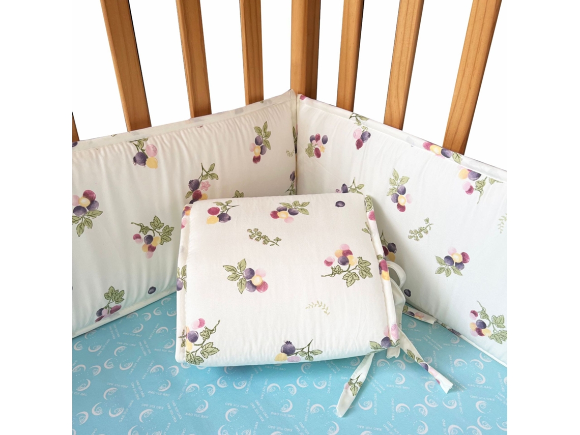 Conjunto de Protetores de Berço PANOONA 4 Peças Cor Uva (2 X 132 Cm + 2 X 68,5 Cm)