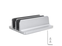 Suporte Vertical Duplo Ajustável Para Notebook De Alumínio.