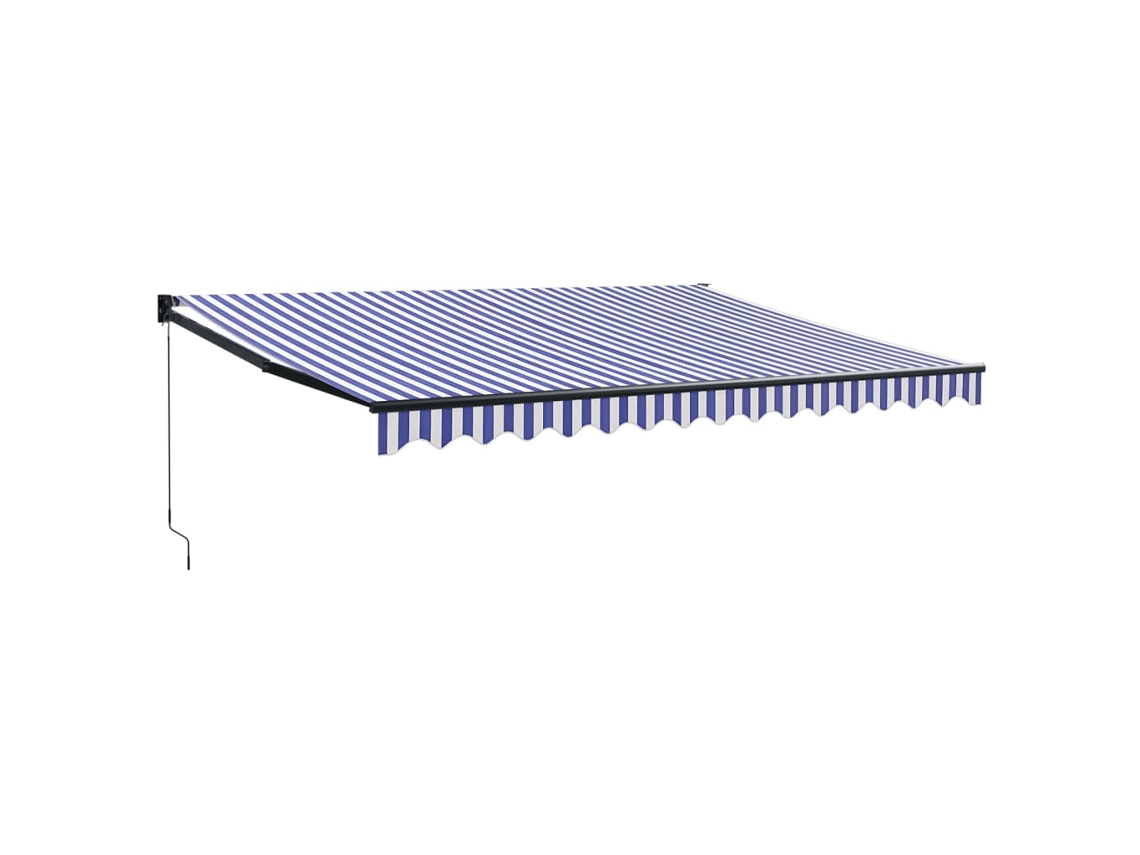 Toldo retrátil VIDAXL Azul Tecido (4x3 m)
