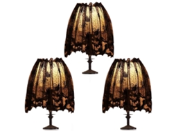 Juego de decoración de Halloween de 3 piezas: lámpara de mesa con forma de telaraña, cortina para puerta y más - aquaforge