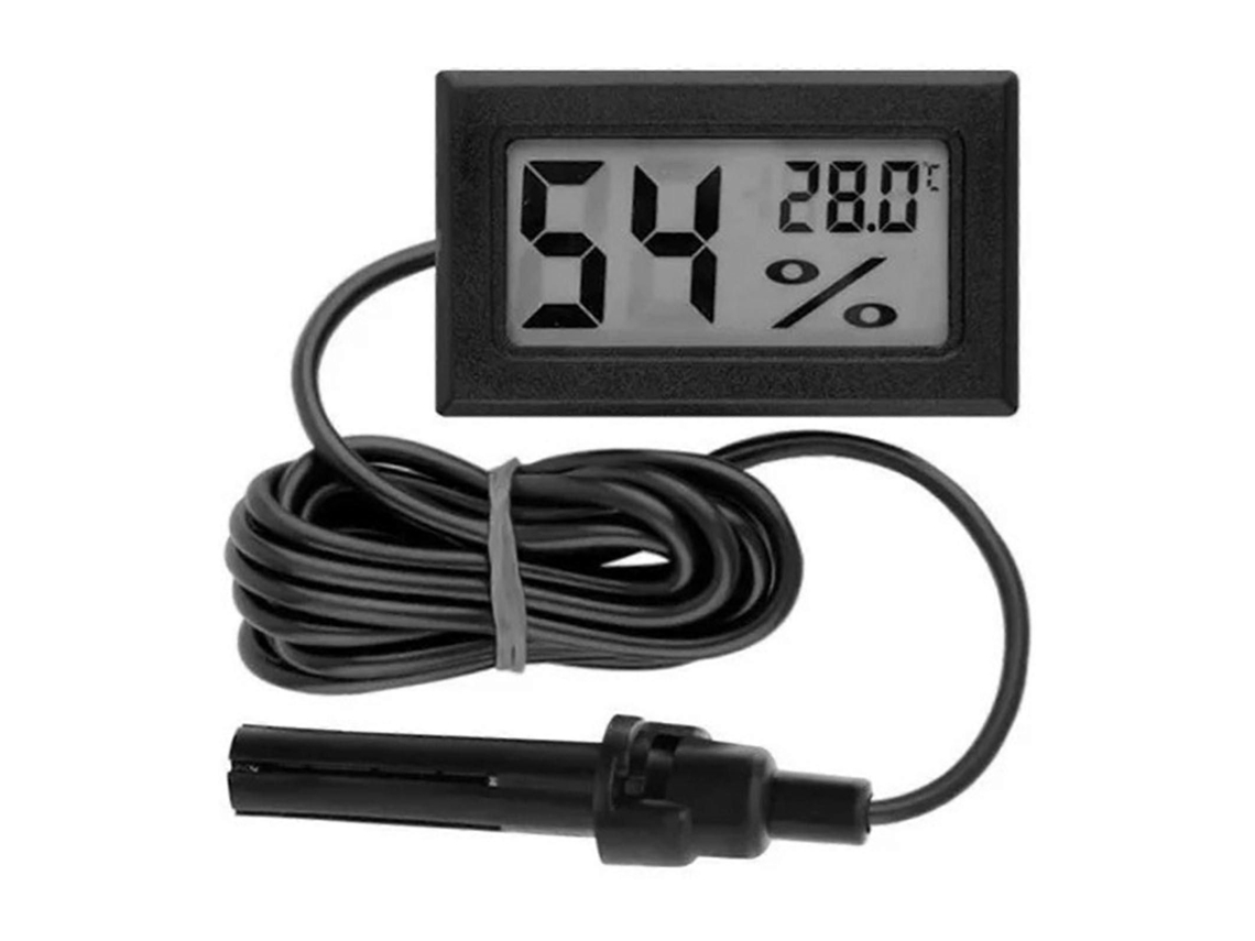 Termômetro E Higrômetro Digital Mini Eletrônico Para Medição De Temperatura E Umidade Em Ambientes Internos E Externos Com Sonda