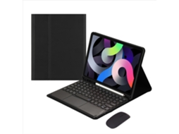 Lurelia Capa Com Teclado Bluetooth Para Ipad Pro9.7 Rato E Tampa Redonda Com Touchpad, Layout Pt, Preto