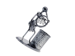 Suporte para Caneta Musical de Mesa, Prateado, Design Criativo BRILVIBERA