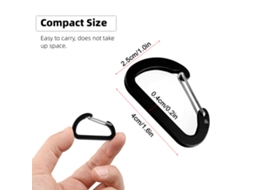 Gancho Pequeno Carabiner em Liga de Alumínio D | S/MARCA