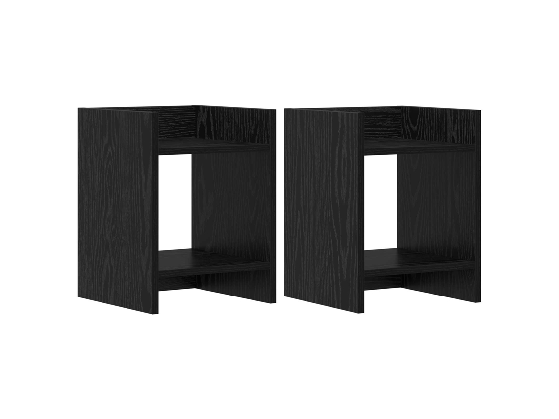 Conjunto 2 Suporte Para Plantas Vidaxl Preto Derivados De Madeira (30 X 30 X 40 Cm)