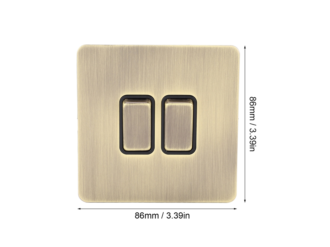 Laxiscreed Interruptor 2-vias Com Acabamento Em Bronze E Design Elegante Para Decoração
