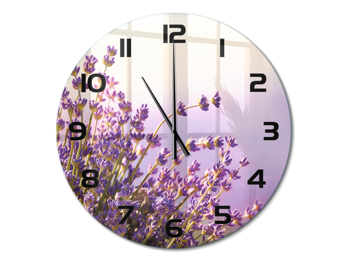 Relógio De Parede Roxo Decorativo Quadrado Espelharte (60 Cm)