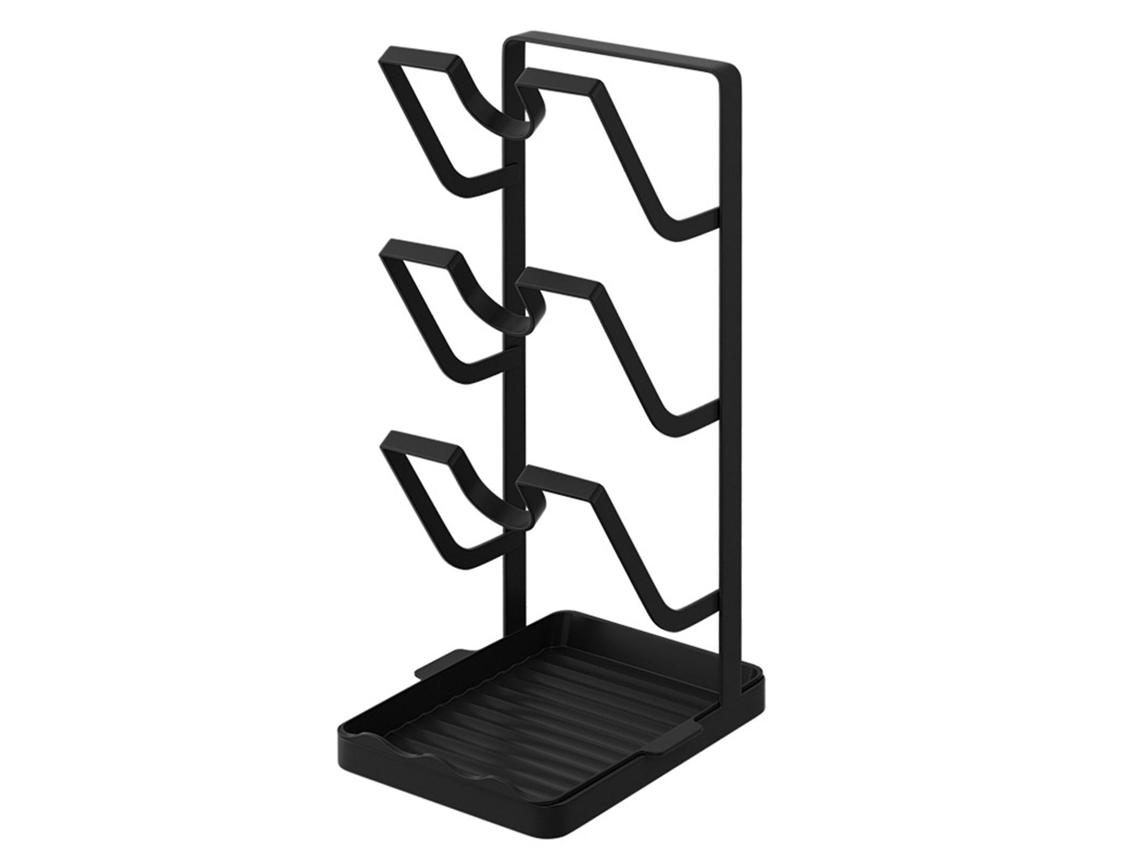 Suporte para painéis de cozinha Tampas com três camadas e bandeja removível, organizador de bancada/armário - aquaforge