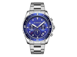 Relógio Masculino Multifuncional Ochstin 7019c Com Movimento De Quartzo, À Prova D'água E Com Pulseira De Aço Luminosa.
