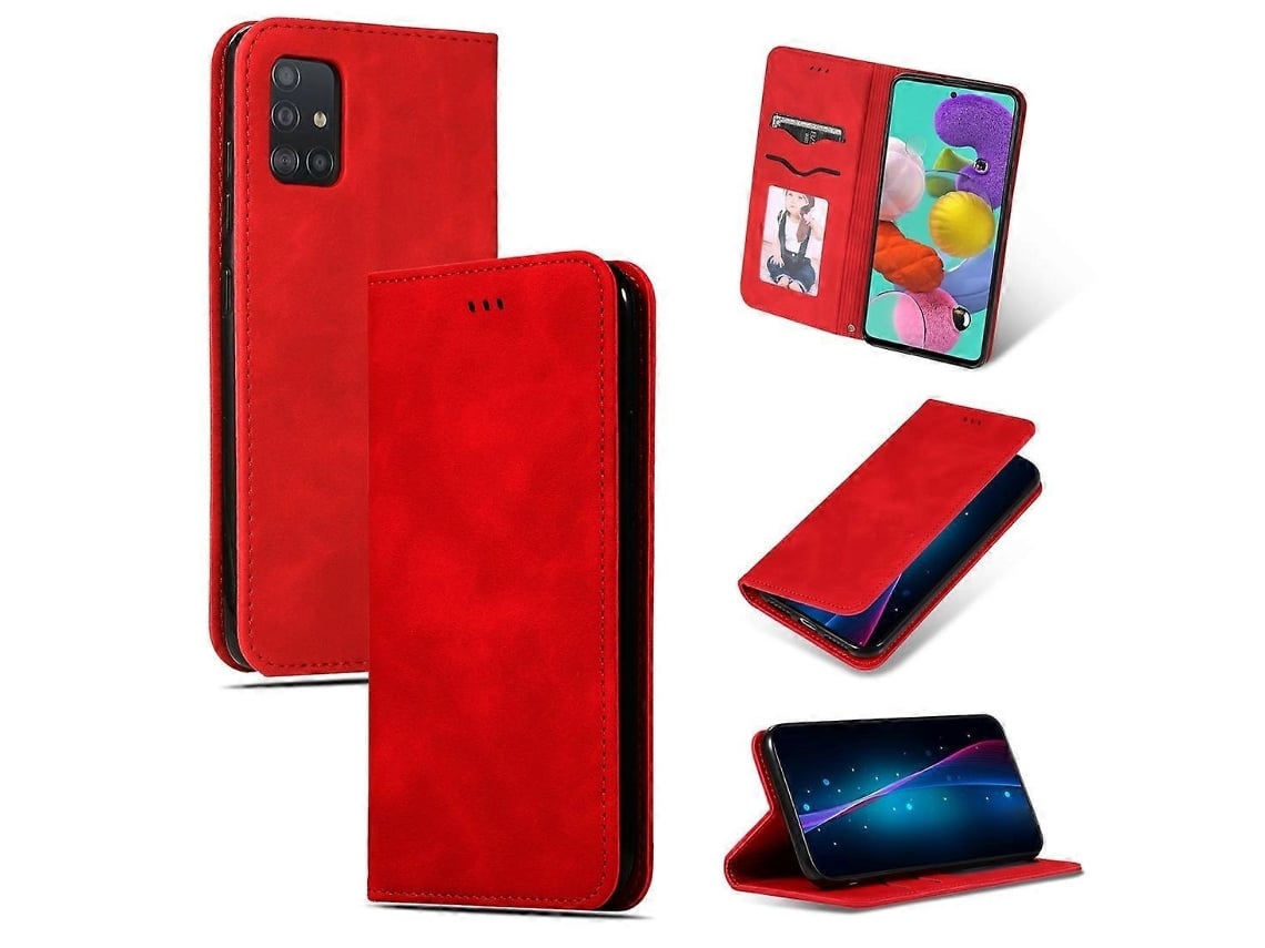 Capa Couro Magnética Para Samsung Galaxy A51, Elysve