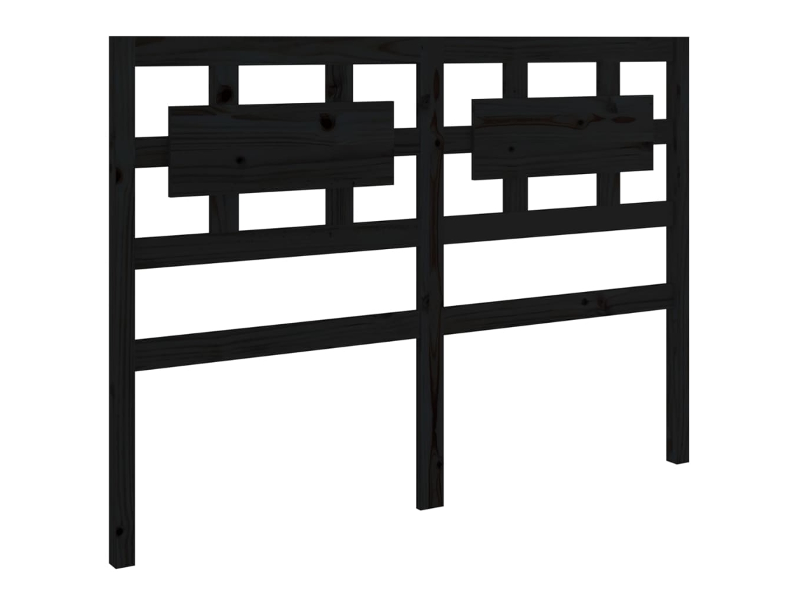 Bed Headboard, Bed Headboards Vidaxl Preto Madeira De Pinho (125.5 X 100 Cm)