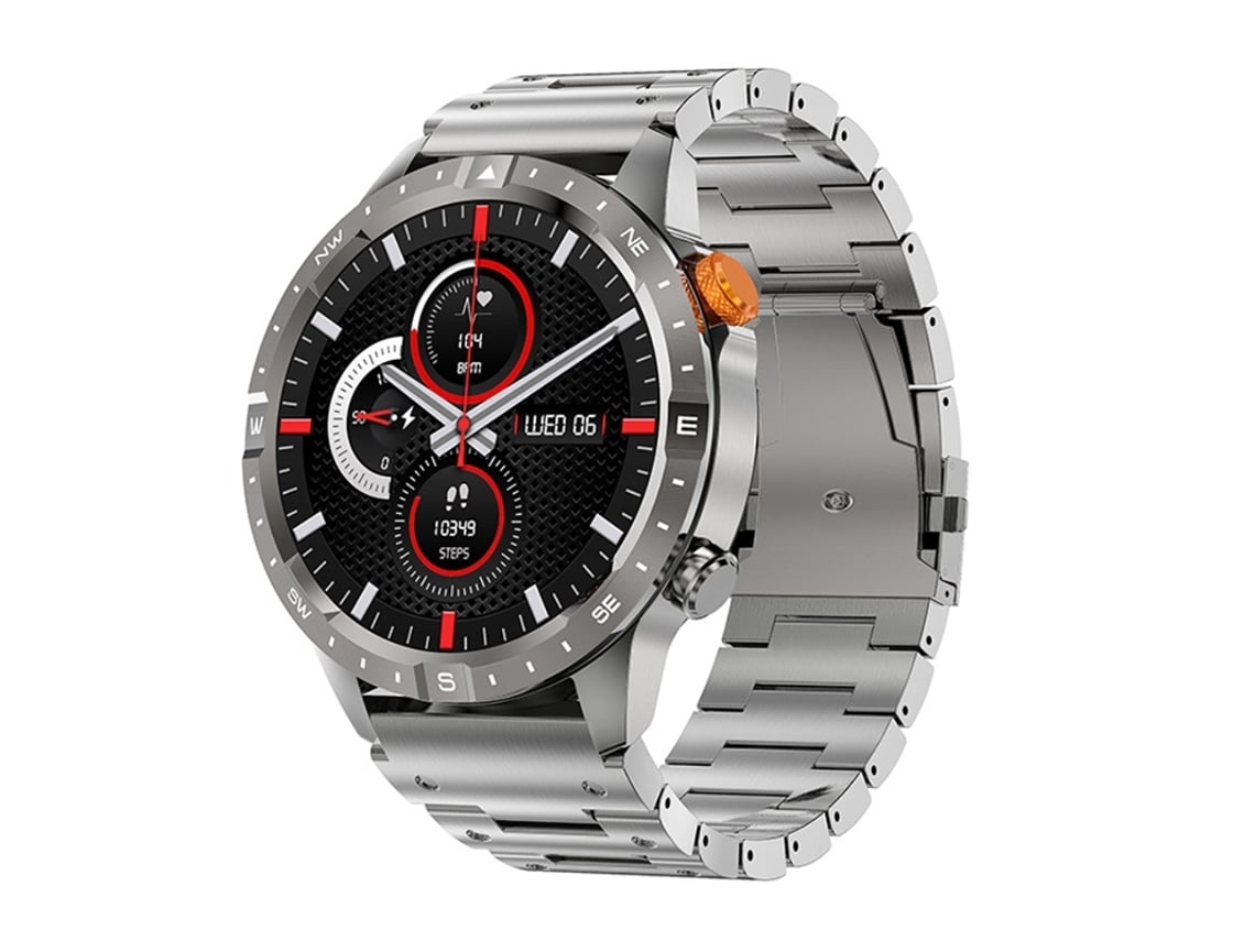 Smartwatch com Chamadas Bluetooth Vários Modos Esportivos e Design Robusto Prata YEMAESRE