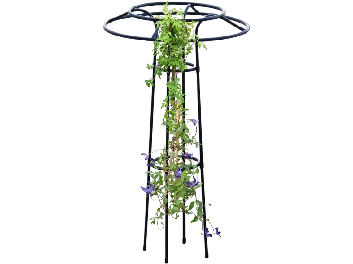 Suporte para Plantas de Interior, Estrutura Trepadeira para Flores com Altura Ajustável, Treliça em Formato de CHABERLU